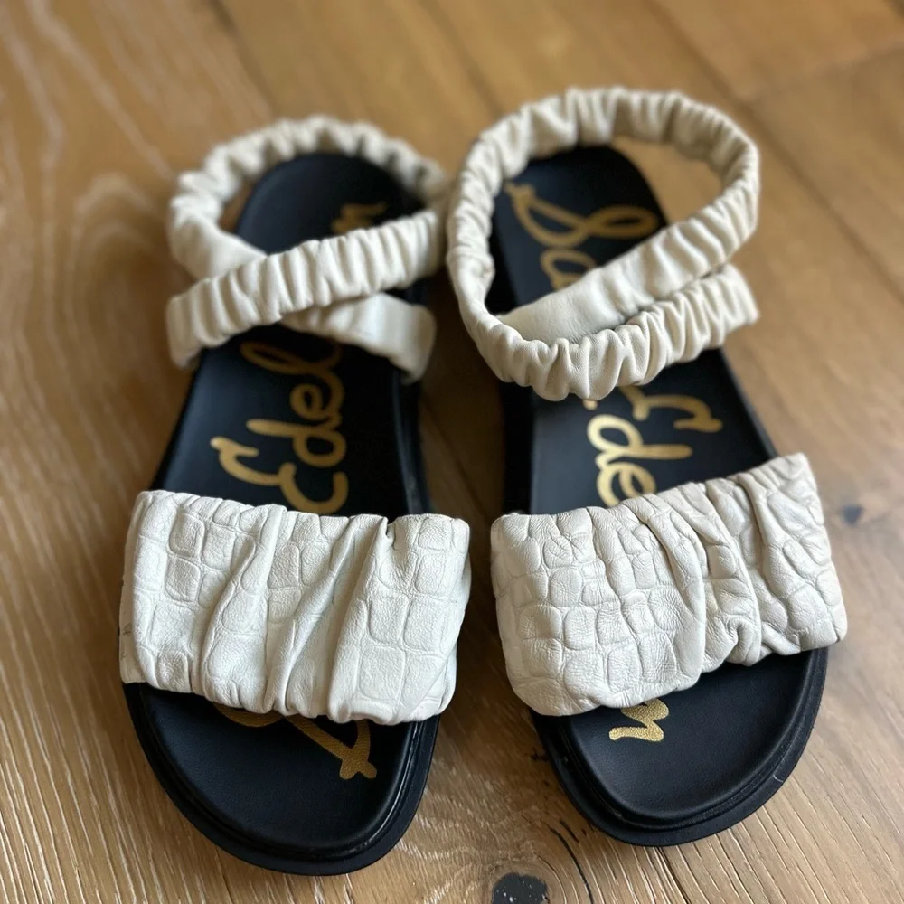 Sam Edelman Velma Cream Sandals - Picture 3 of 8